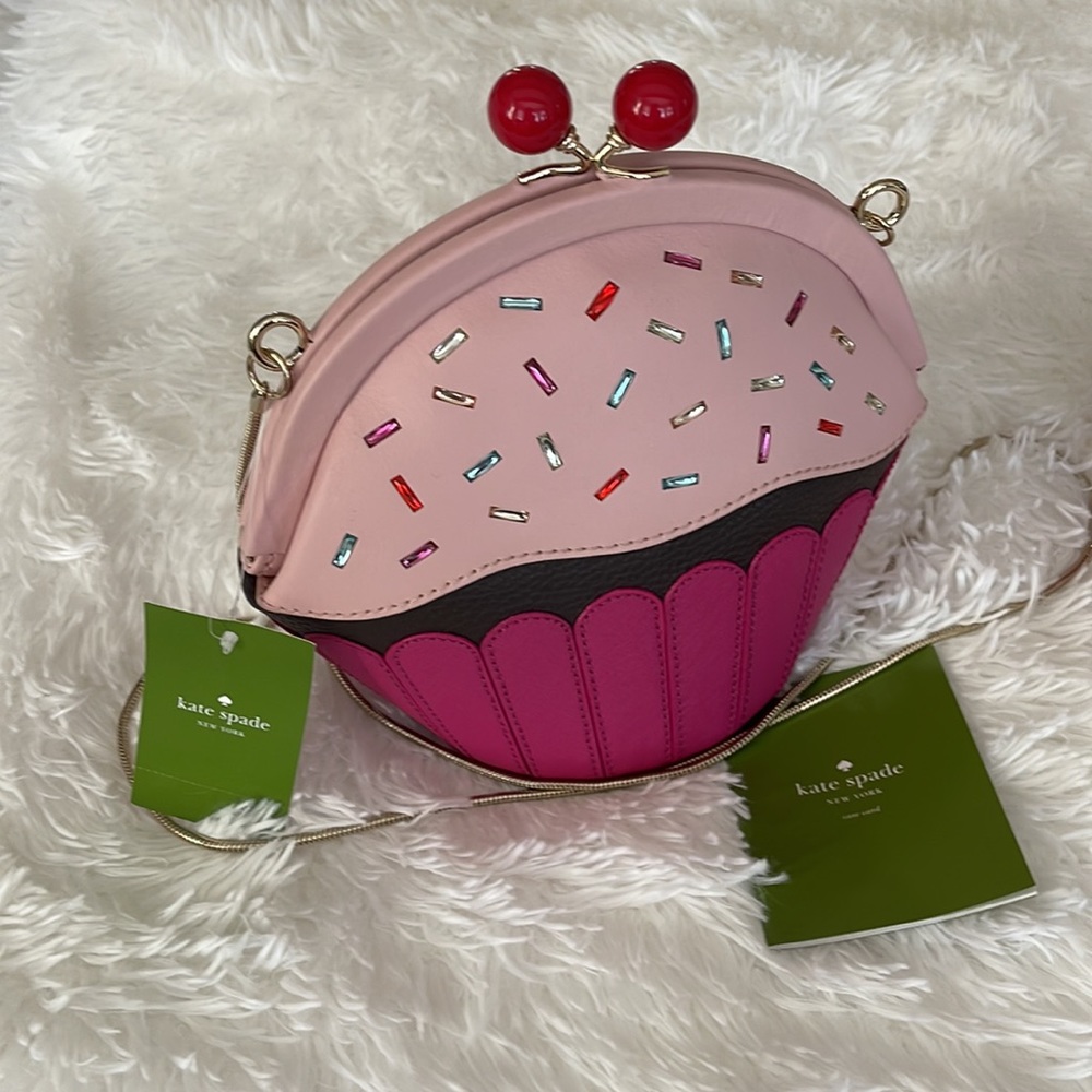 NWT Kate Spade Collectors Items Cupcake Purse and Change Purse with color gems. - Picture 3 of 10
